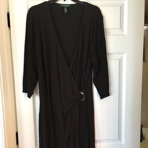 Ralph Lauren wrap dress 20w black